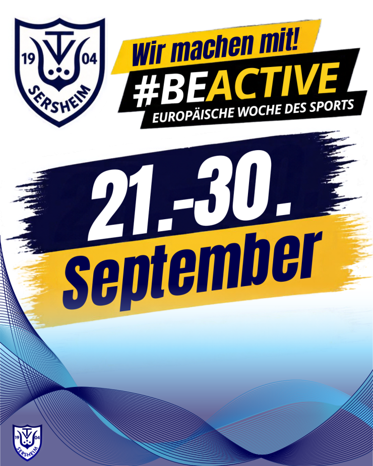Titelbild Europäische Woche des Sports beim TV Sersheim, vom 21. bis 30. September.